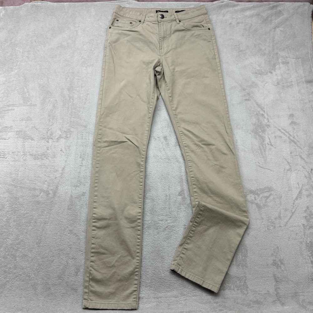 American Tall Dylan Slim Fit Pants Mens 32x36 Khaki Tan Chino Preppy Casual